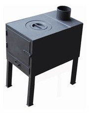 Буржуйка на твердом топливе и отработке